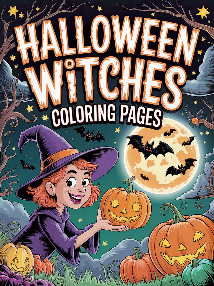 🧙 70 Witches & Haunted Places Halloween Coloring Pages for Teens & Adults product image (1)