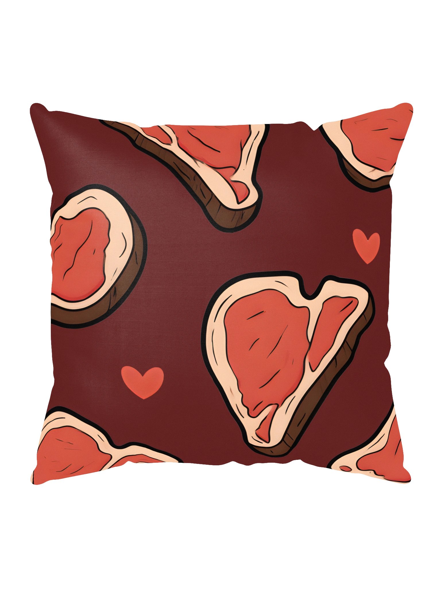 Steak & Hearts Throw Pillow product image (15)