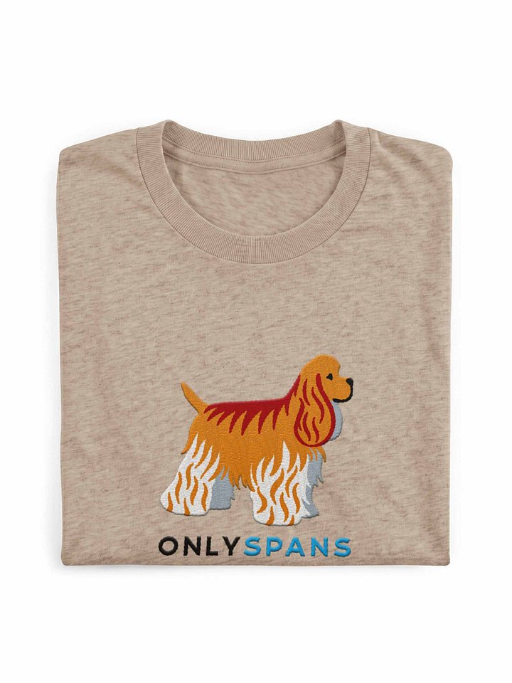 Only Spans T-Shirt(Embroidered) of an American Cocker Spaniel(Fawn) product image (1)