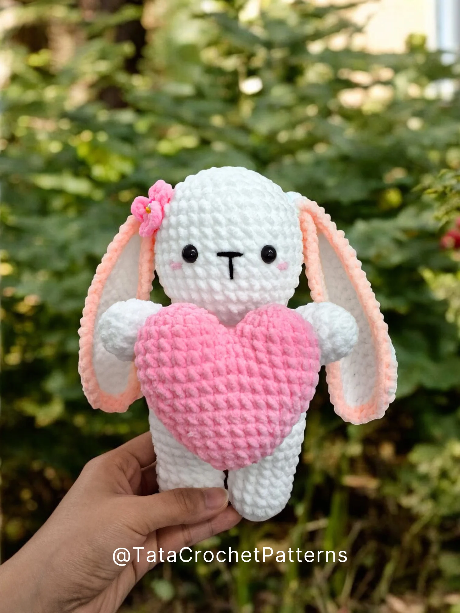 PDF Pattern -♡- Bear & Bunny Amigurumi Holding The Heart Crochet Pattern product image (7)