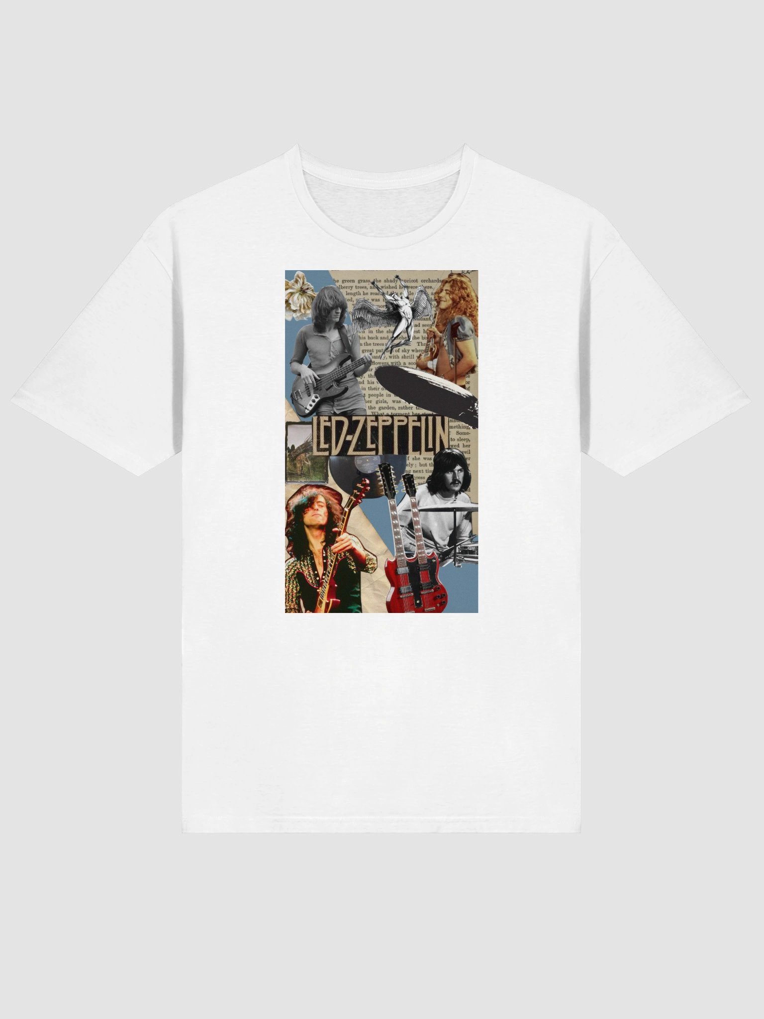Led Zeppelin T-Shirt | Vintage Rock Collage Graphic Tee | Classic Rock Band Shirt product image (2)