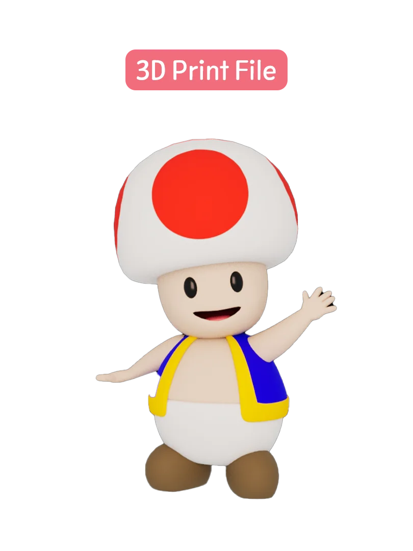 [3d print file] Toad (Mario) product image (1)
