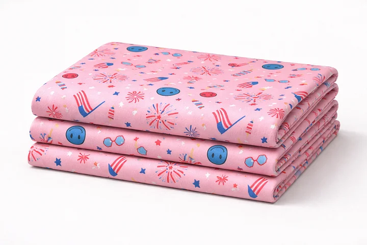 Pink Stars, Smiles & Popsicles DBP Fabric product image (1)