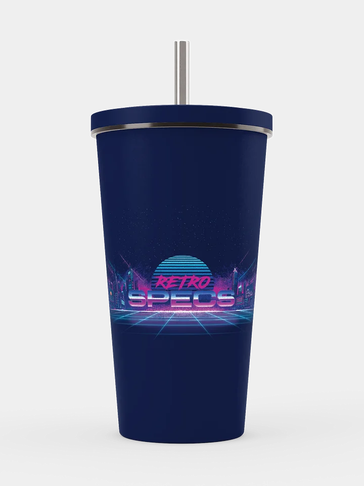 RETRO SPECS: Insulated Tumbler with a Straw product image (1)