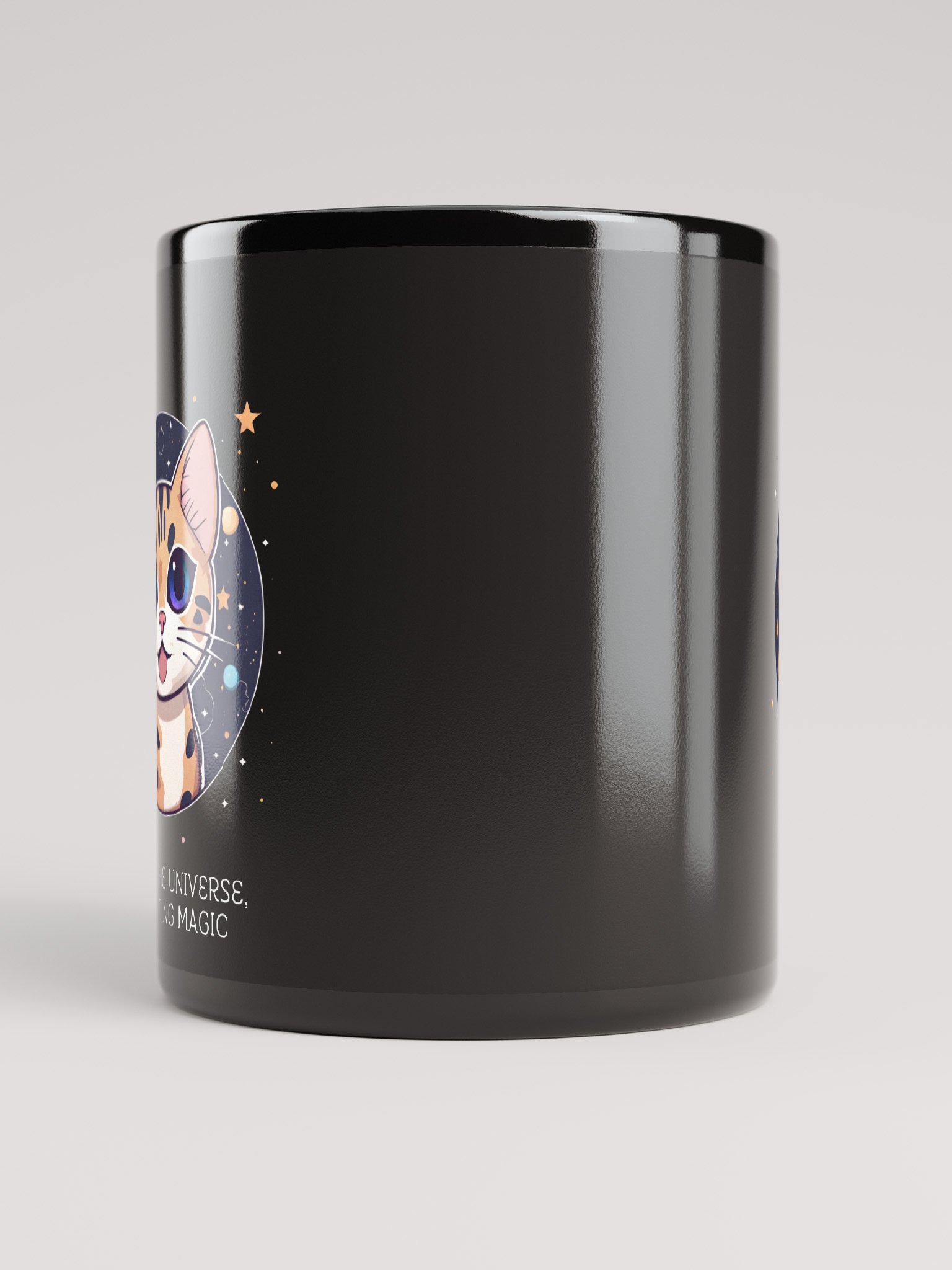 Cosmic Cat Black Glossy Mug product image (9)