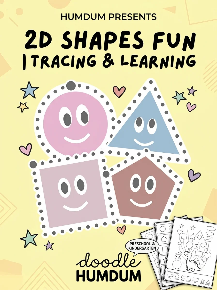 2D Shapes Fun – Tracing & Learning Bundle product image (1)
