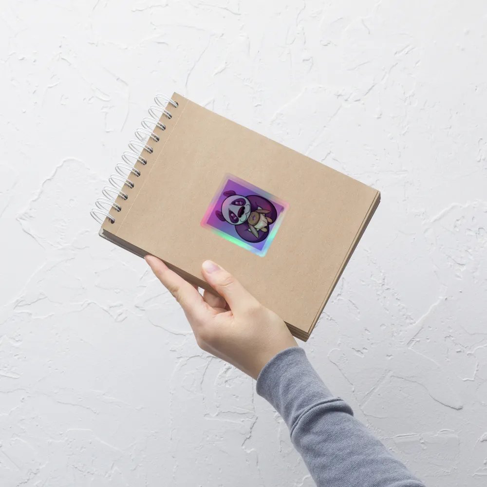 Panda and Fox Holographic Sticker Sheet product image (9)