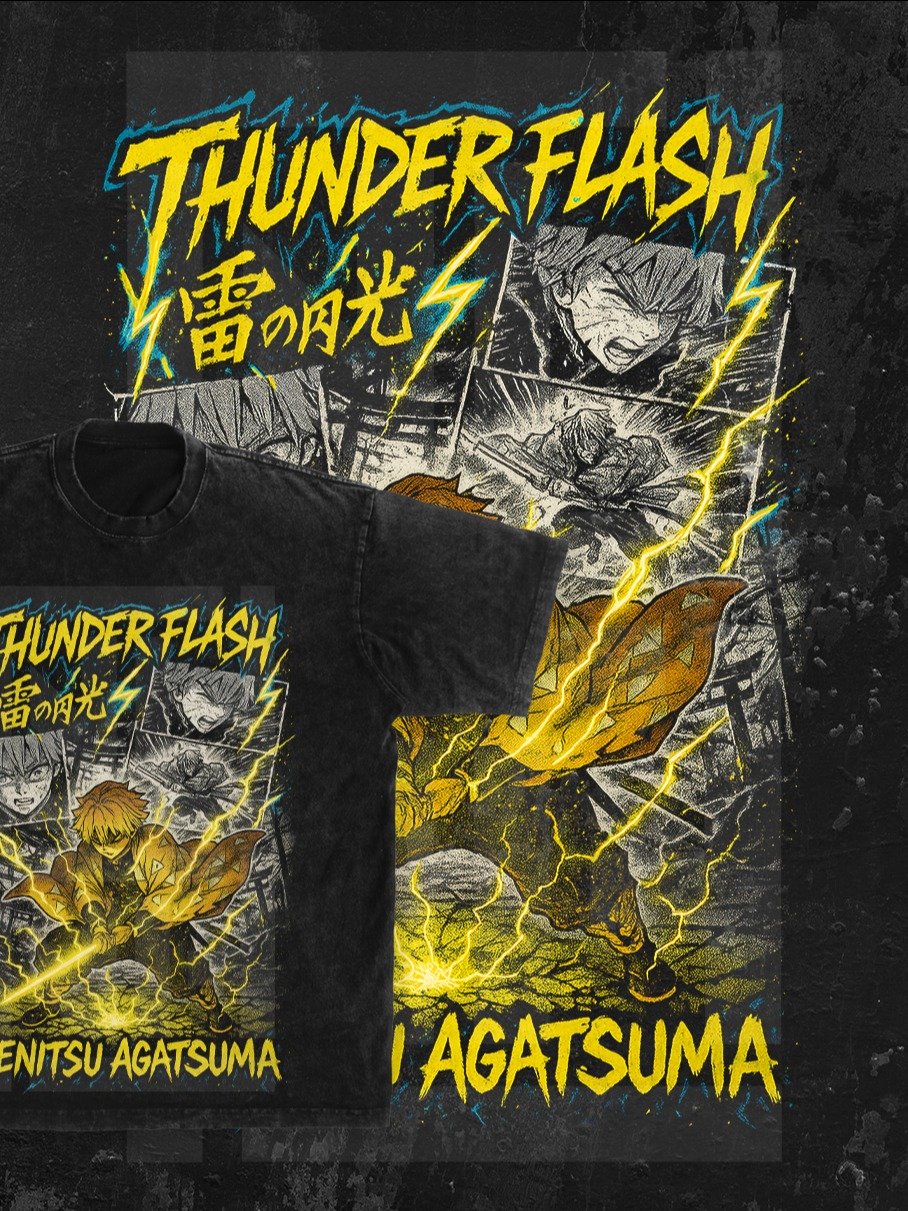 ZENITSU AGATSUMA Demon slayer | Kimetsu no Yaiba t-shirt PNG design product image (1)