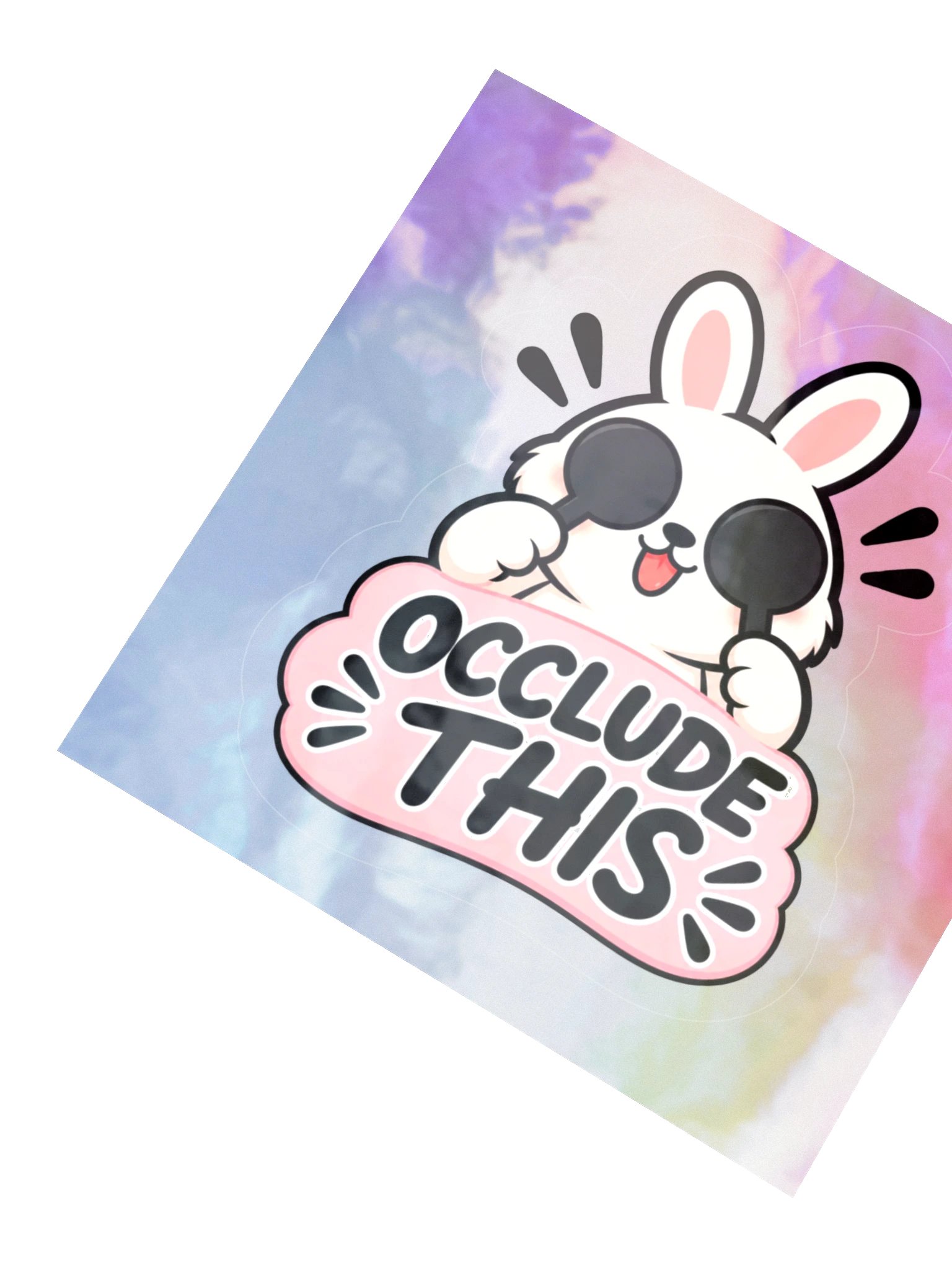 Sleepy Optometrist Occlude This Holographic Sticker Sheet product image (2)