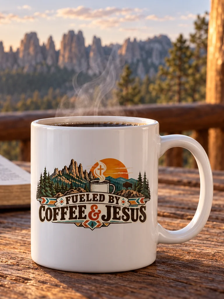 Fueled by Coffee & Jesus – Rustic Christian Coffee Mug product image (1)