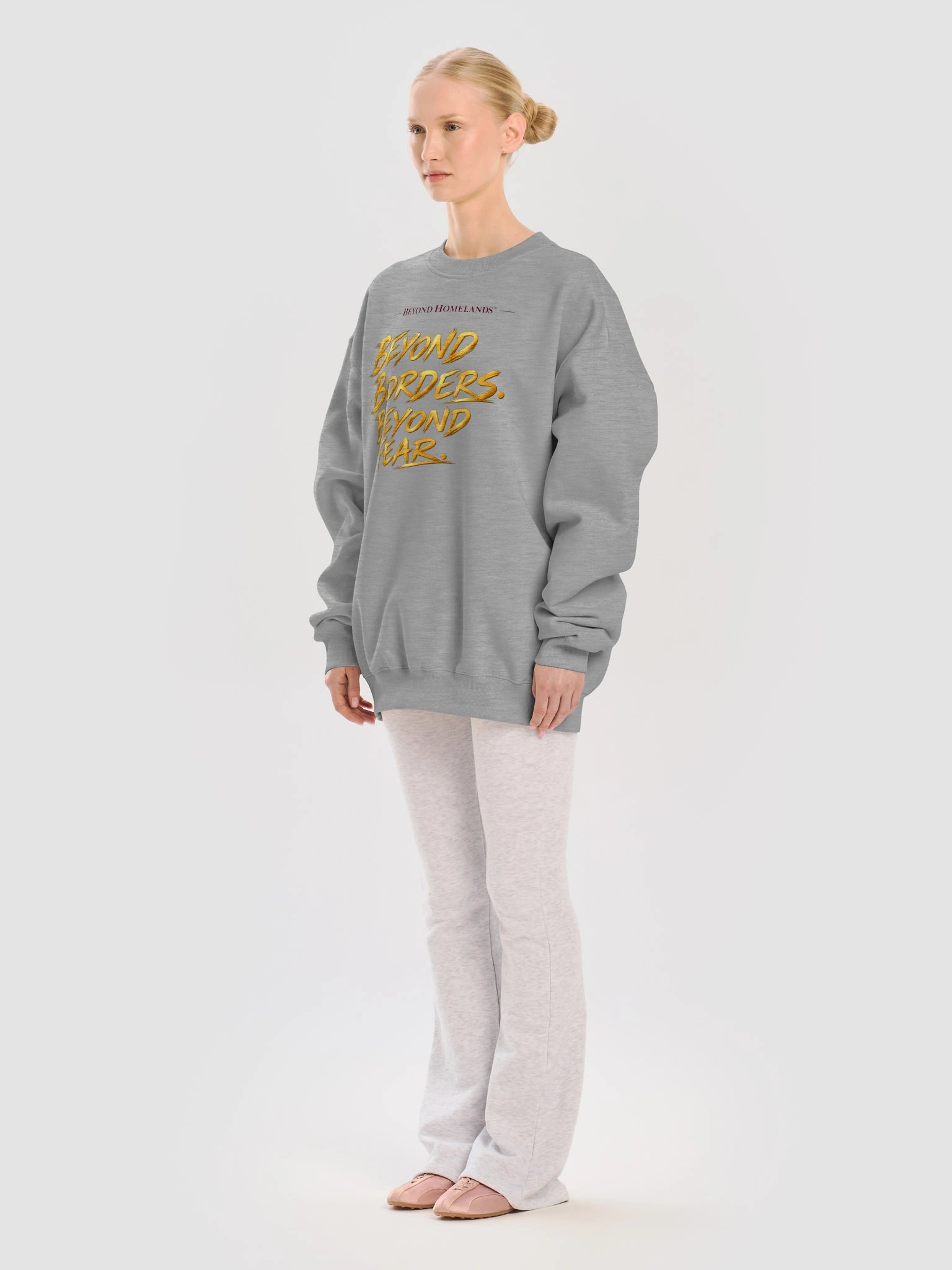 Beyond Borders. Beyond Fear. — Heavyweight Unisex French Terry Crewneck product image (11)