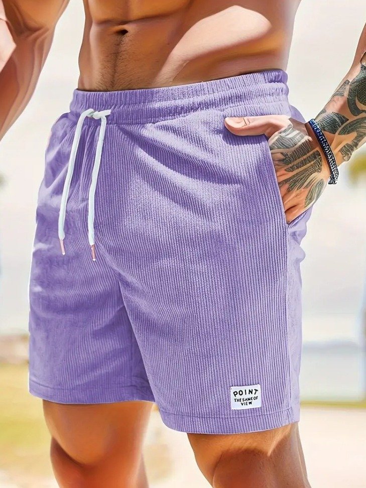 Summer Corduroy Sports Short Pants Mens Clothing product image (6)