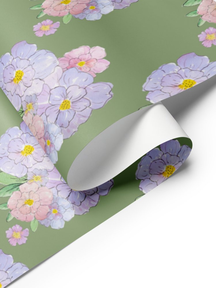 Gingham Blossoms Wrapping Paper Set of 3 Sheets product image (8)