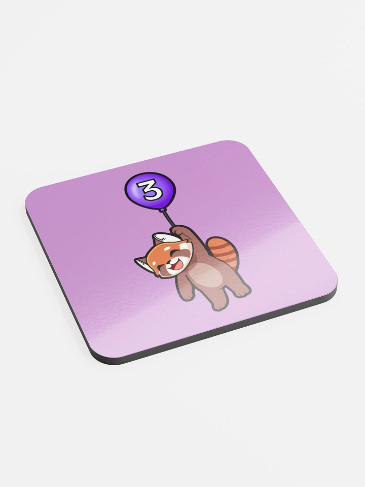 3 Year Streaming Anniversary | Limited Edition - Glossed Cork Coaster product image (2)