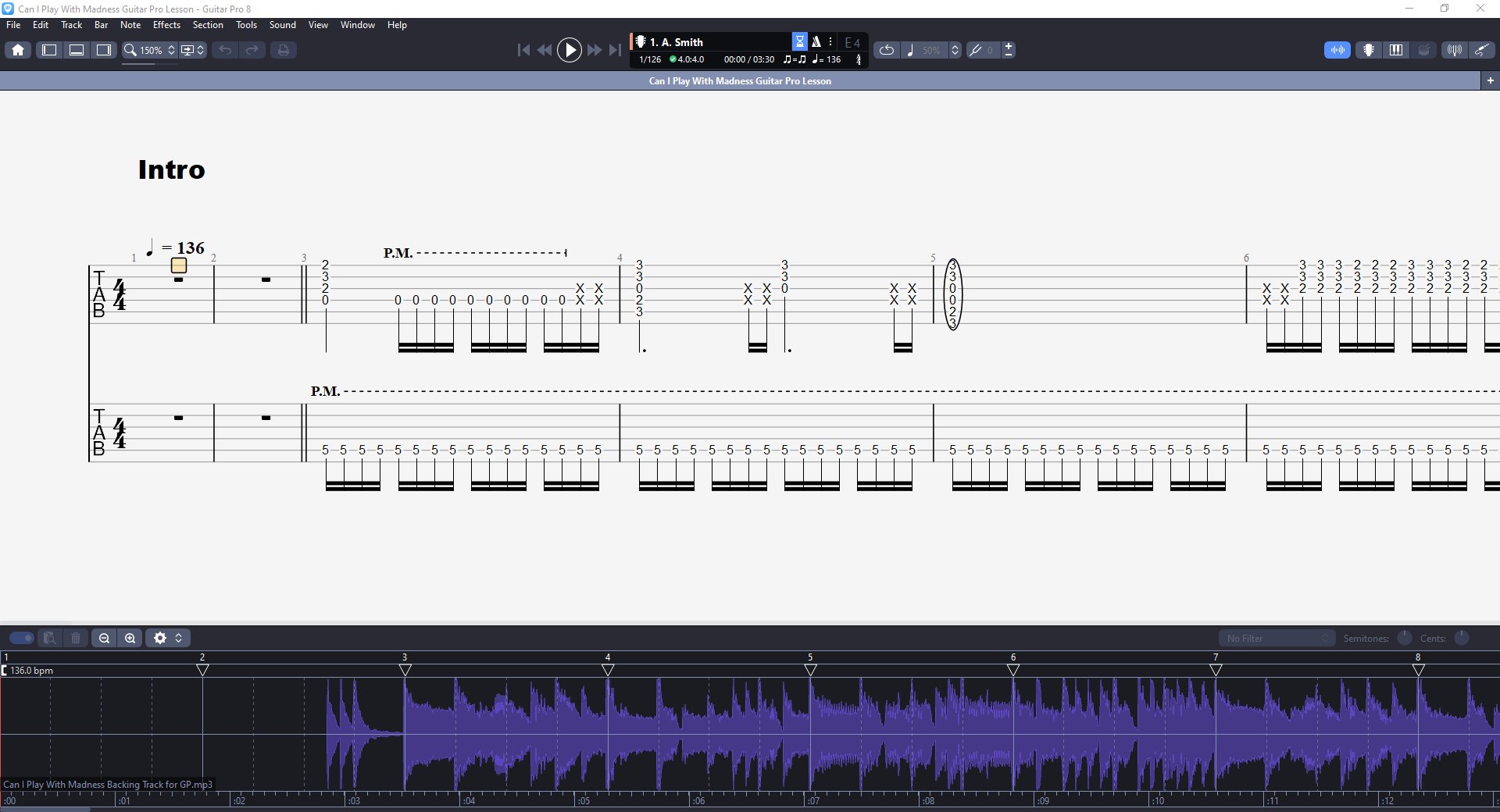 Can I Play With Madness? PDF TAB + Backing Track MP3 product image (3)