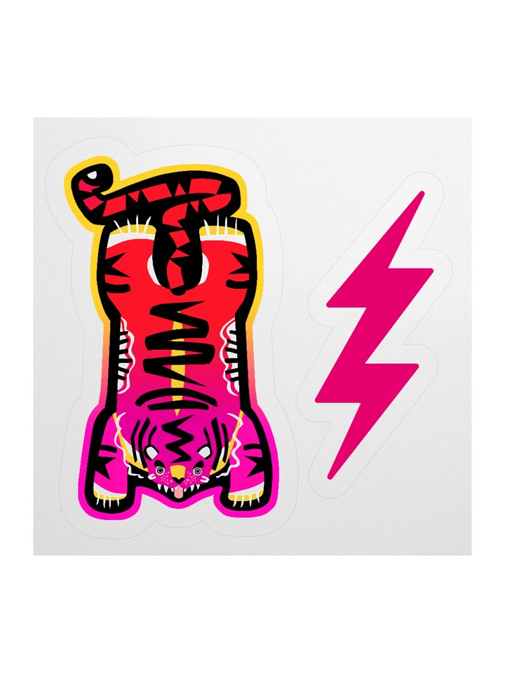 Pink and Red Tiger Sticker product image (2)