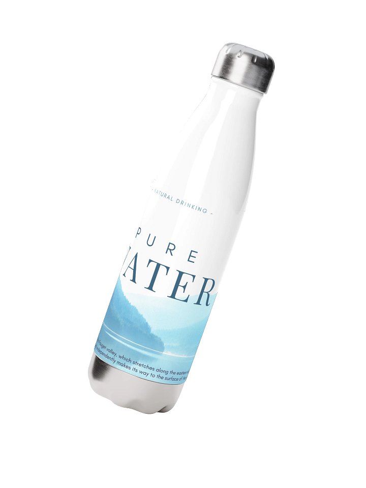 PURE WATER™ Stainless Steel Bottle | Clean Design. Pure Hydration. product image (2)