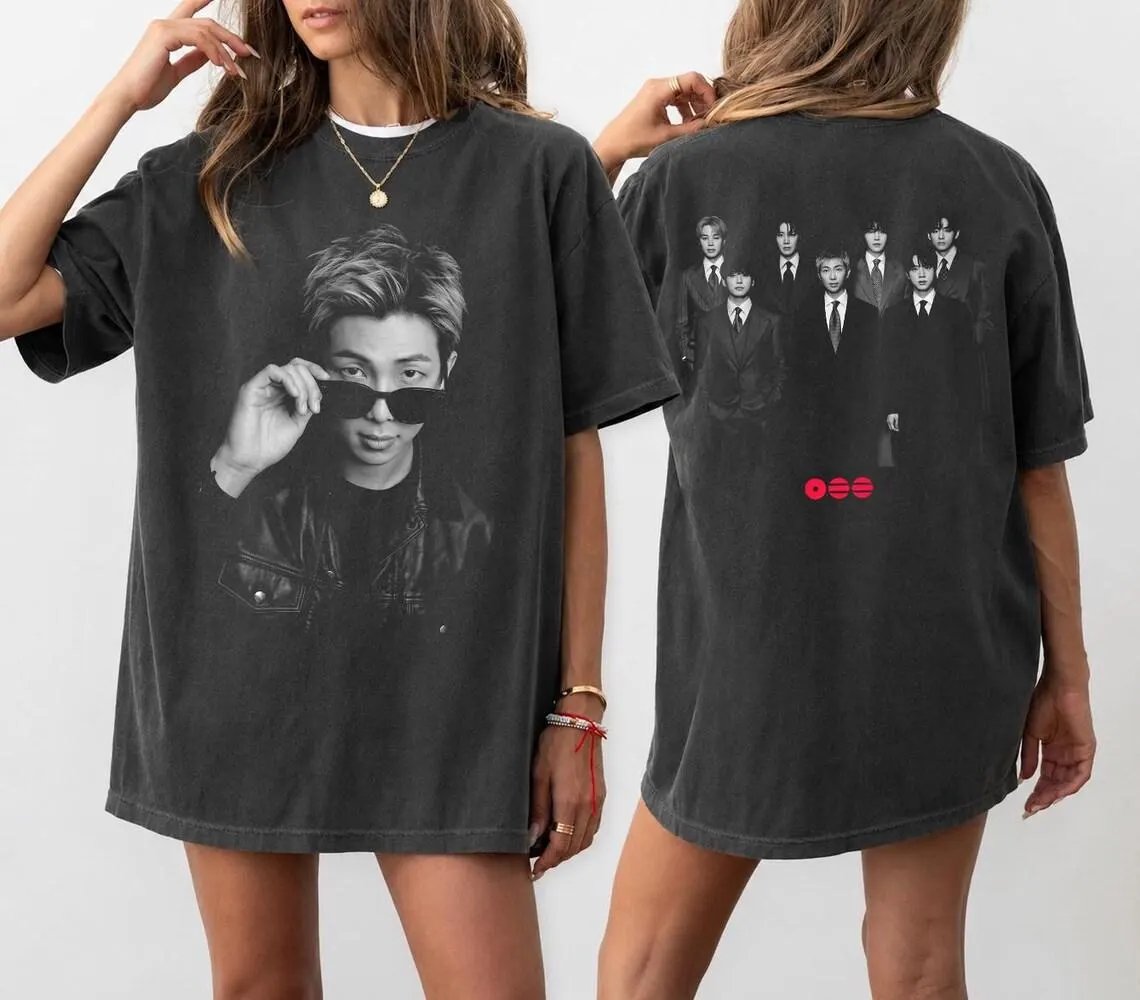Vintage RM BTS Shirt Kim Namjoon Graphic Tee Kpop Leader Merch product image (2)