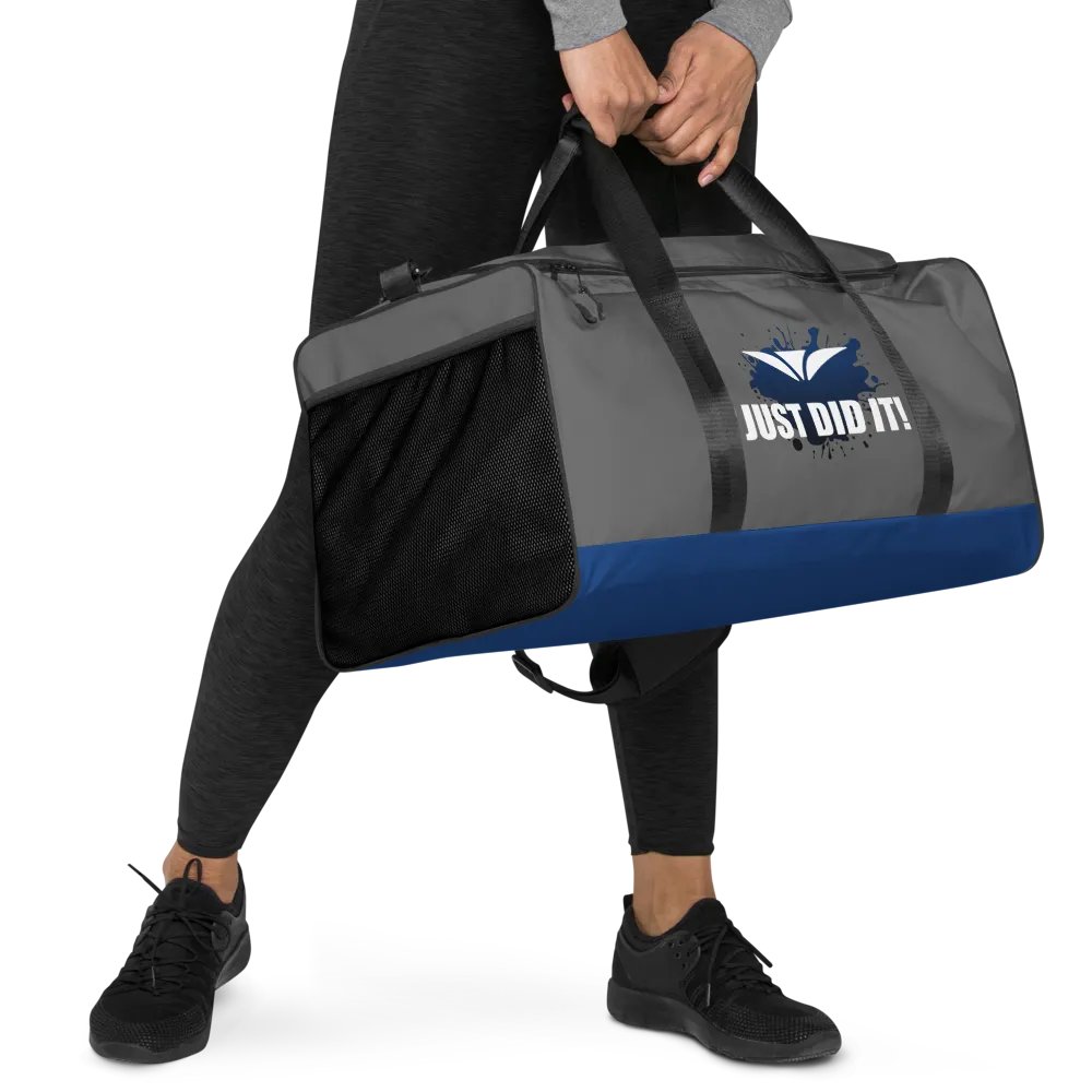 Just Did It! Blue Splatter Gray Duffle Bag product image (5)