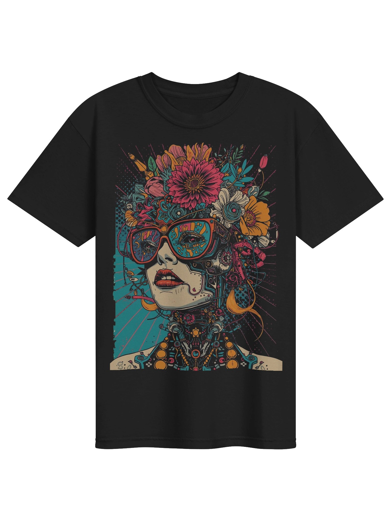 Floral Headpiece Woman Heavyweight Tee product image (1)