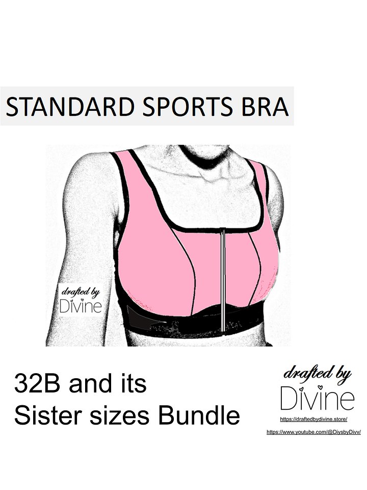 32B Standard Sports Bra Pattern Sister Size Bundle product image (1)
