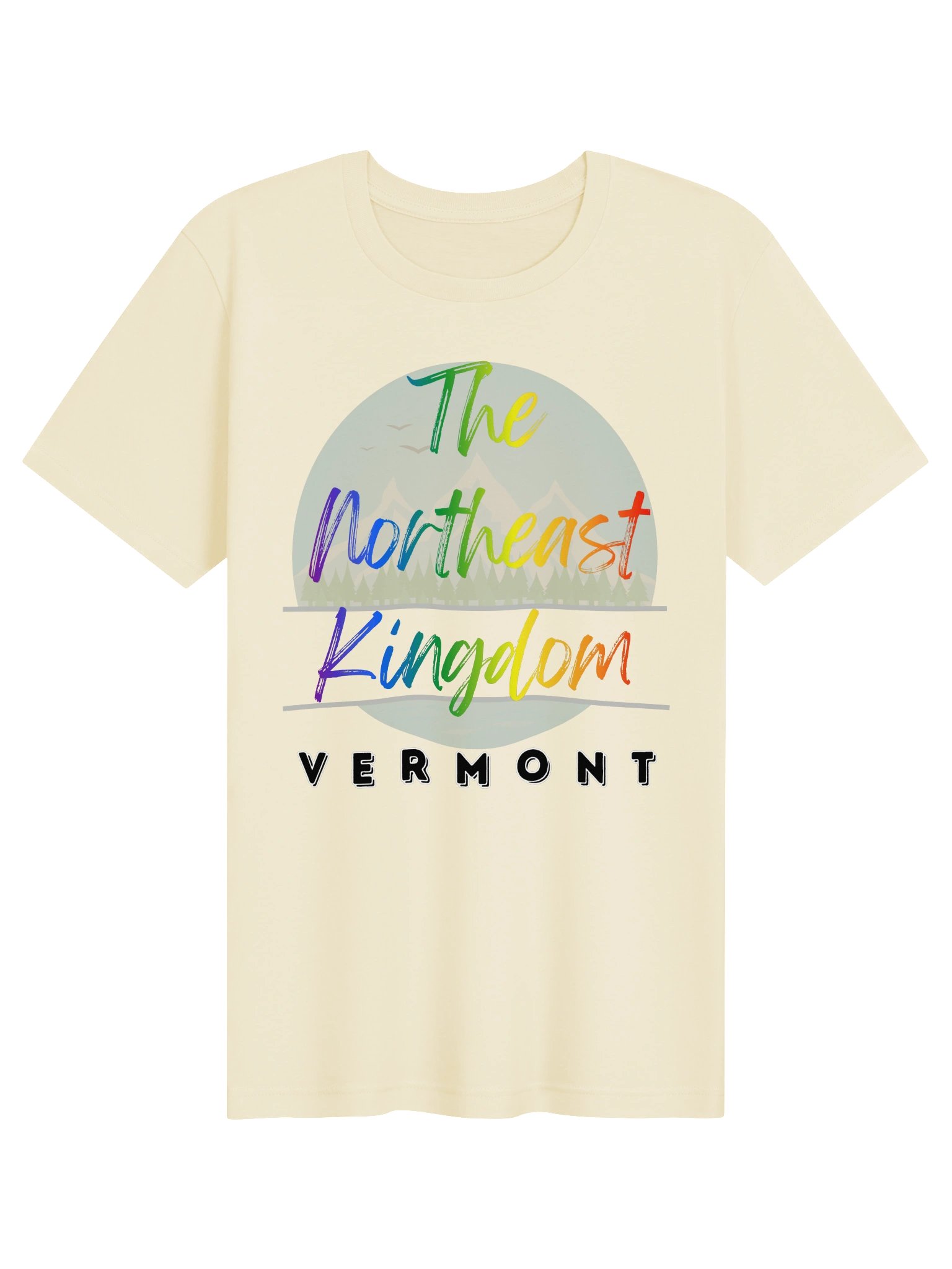 Northeast Kingdom Vermont Pride - Colorful LGBTQ+ Mountain Landscape Illustration Tee product image (1)