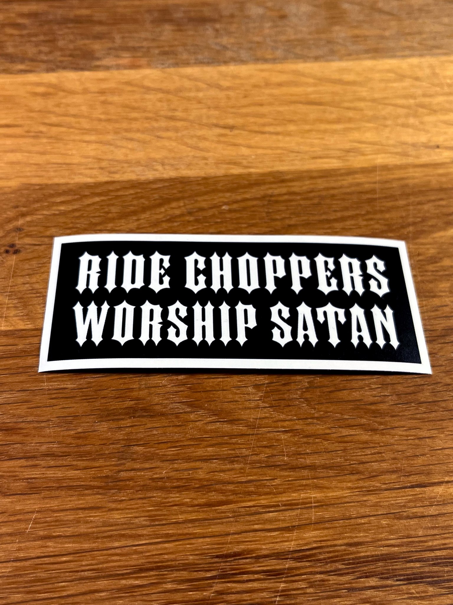 Ride Choppers Worship Satan Sticker (2 pack) product image (2)
