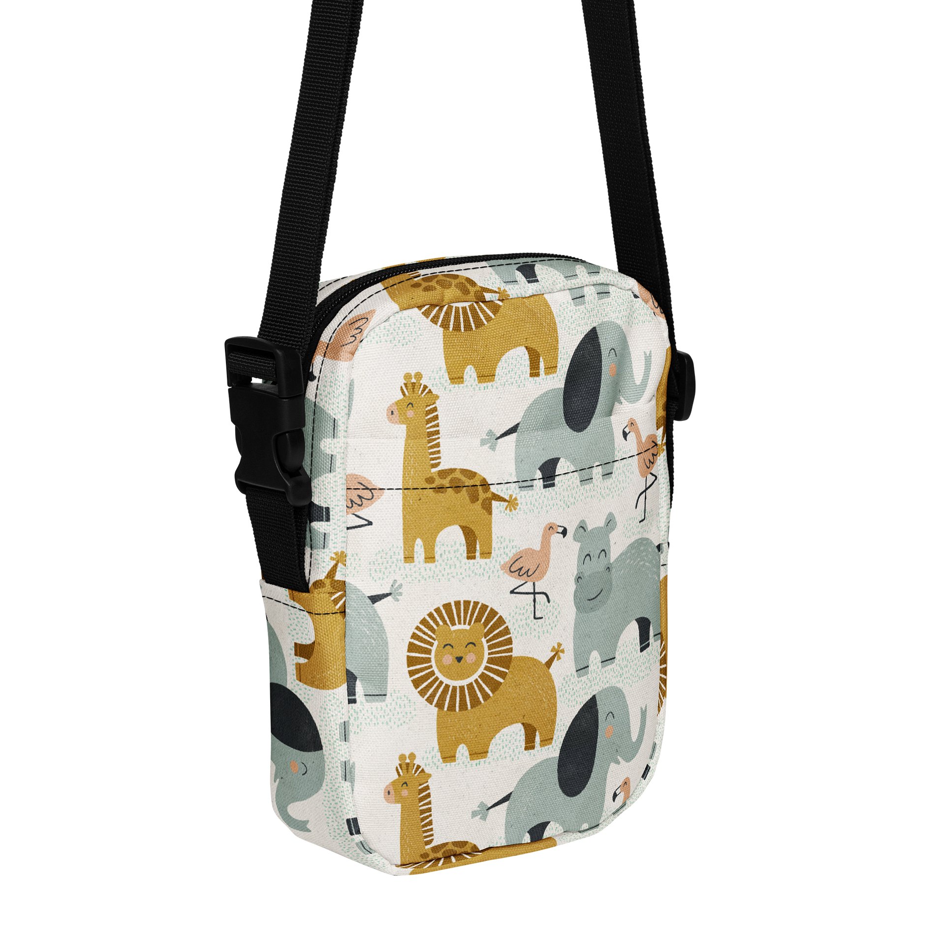 Retro Jungle Animals All-Over Crossbody Bag product image (1)
