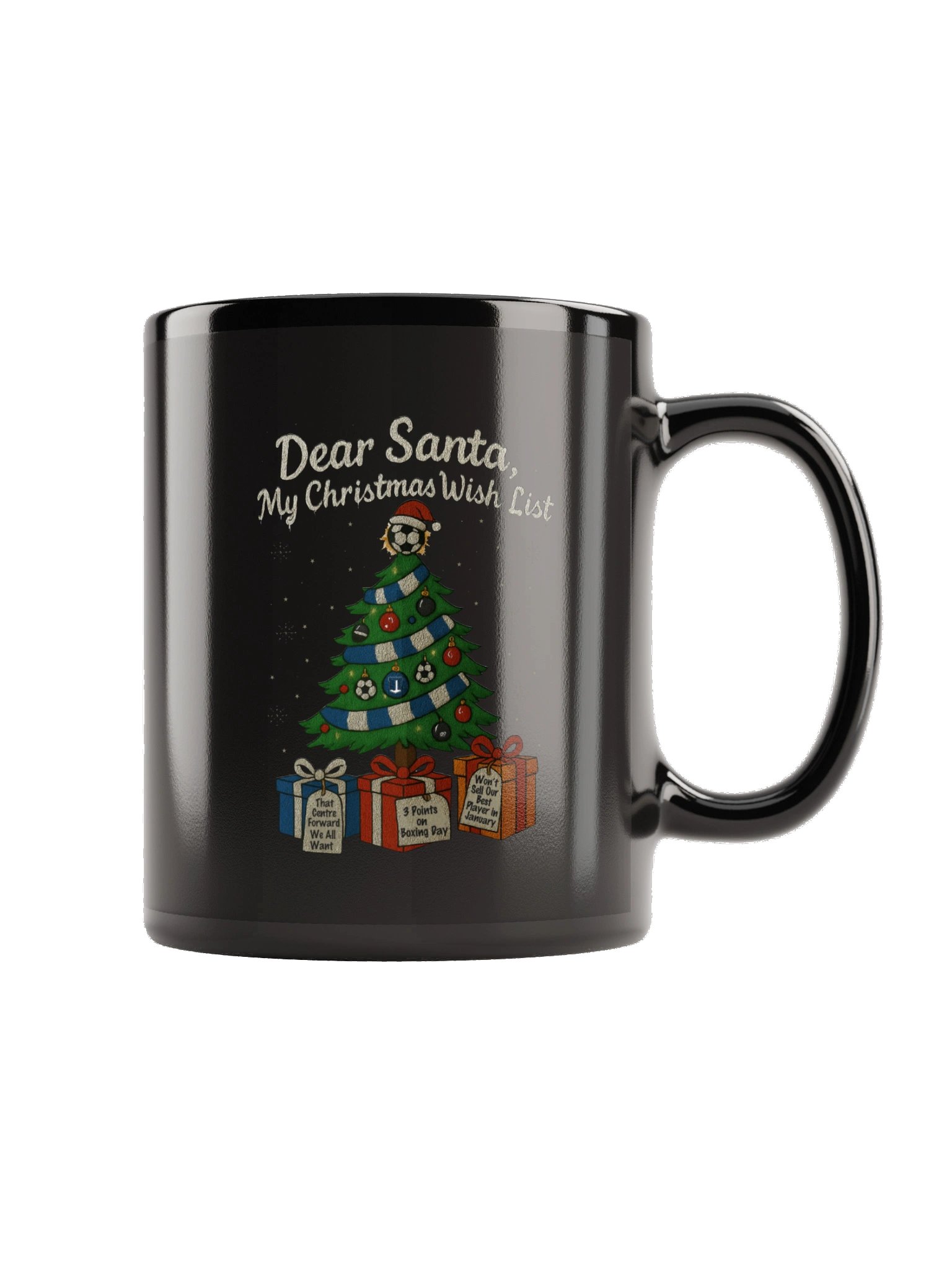 Dear Santa My Christmas Wish List Football Fan Mug | Christmas Mug product image (3)