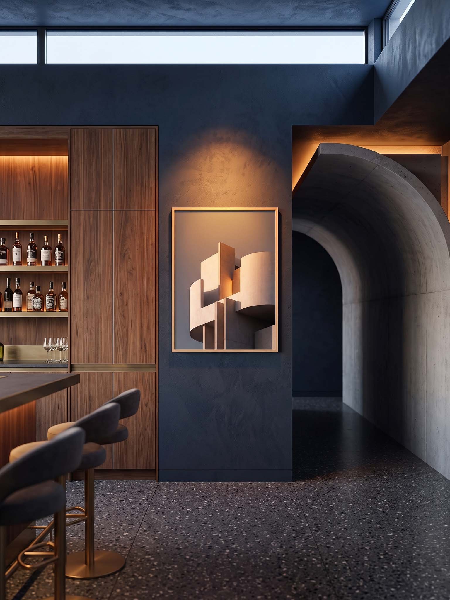 Blue Hour Structure - Surrealist Architectural Wall Art product image (49)