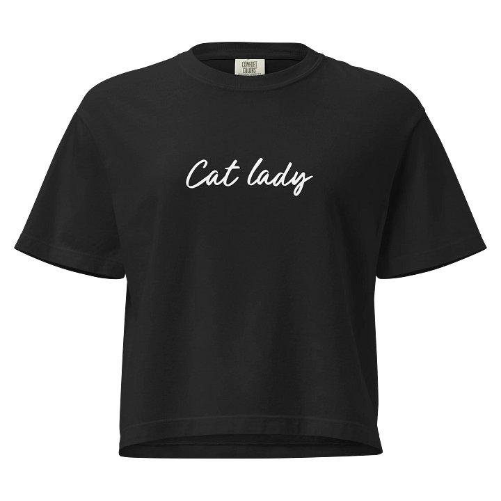 Cat Lady Tee (Women’s Boxy Fit – Heavyweight Cotton) product image (1)
