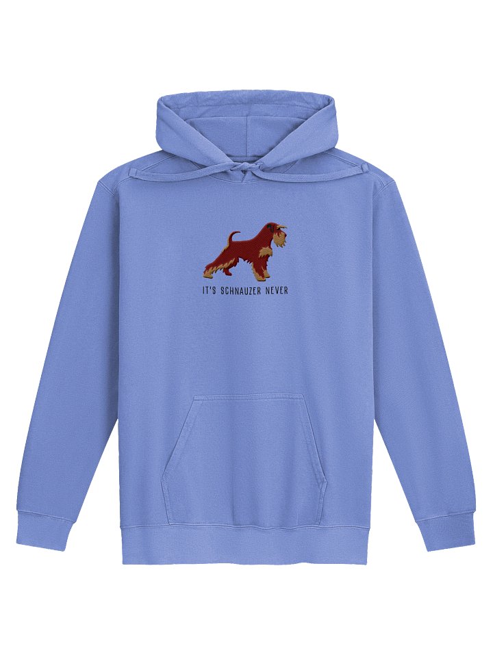 It's Schnauzer Never Premium Hoodie (Embroidered) of a Miniature Schnauzer(Liver & Tan) product image (1)