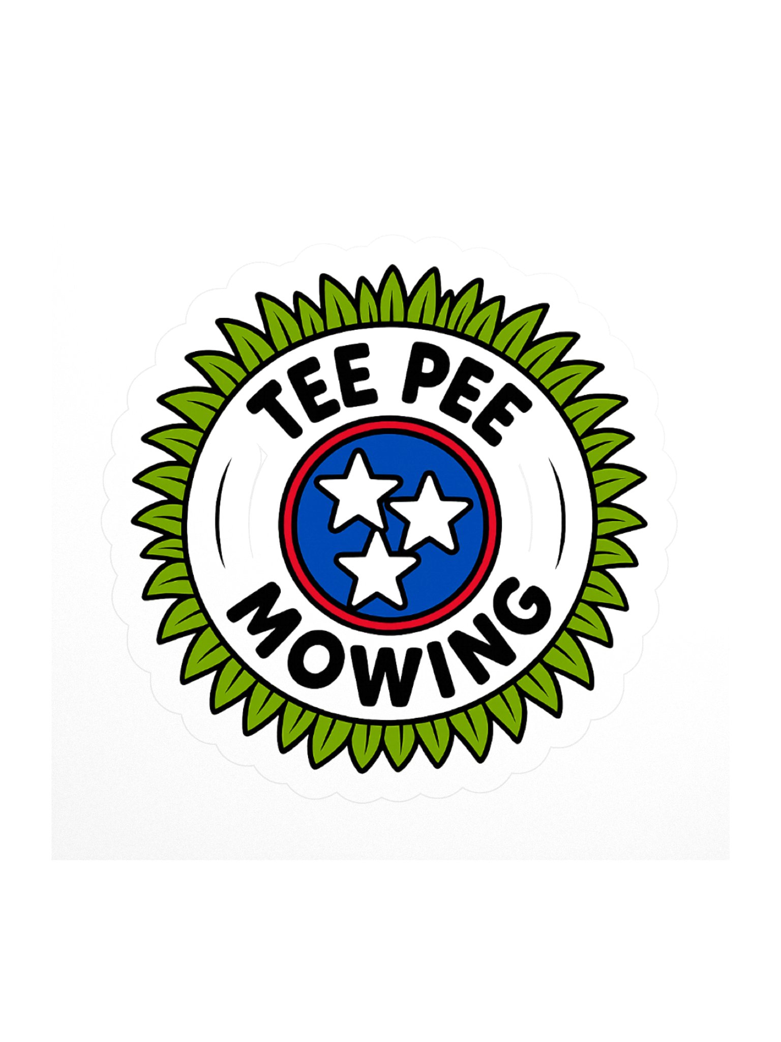 Tee Pee Mowing Sticker product image (1)