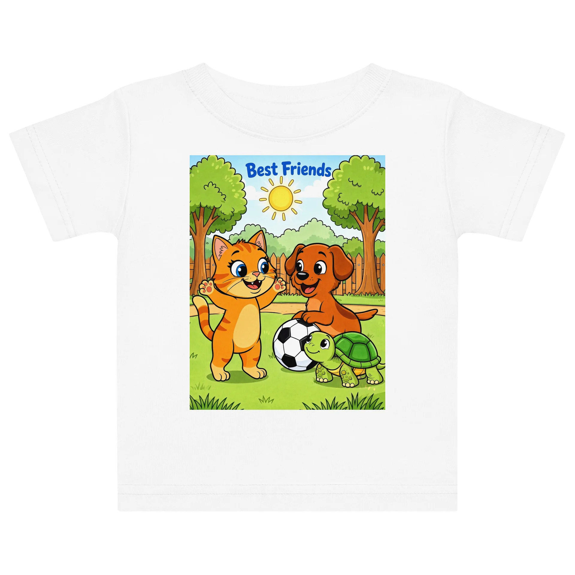Best Friends Kitten & Puppy Soccer Tee product image (1)