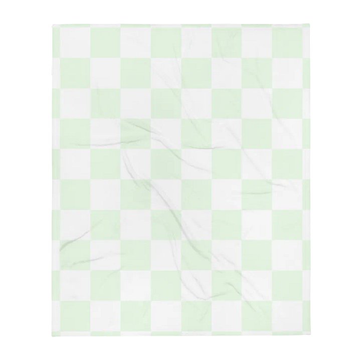 Squares White and Limegreen/Throw Blanket by Allcolor product image (1)