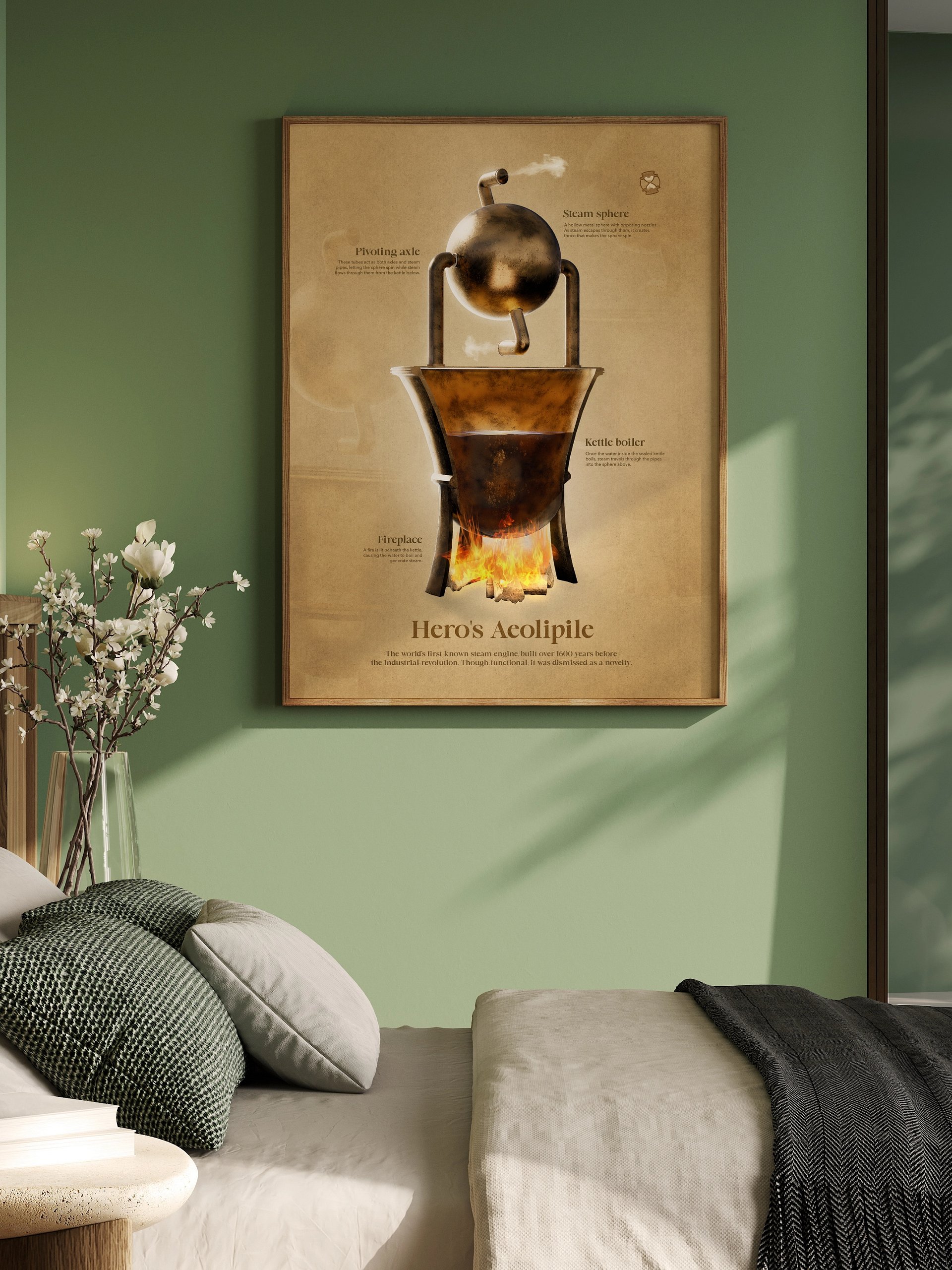The First Steam Engine (Framed Poster) product image (4)
