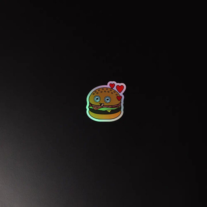 Lovestruck Burger Holographic Sticker Sheet product image (4)