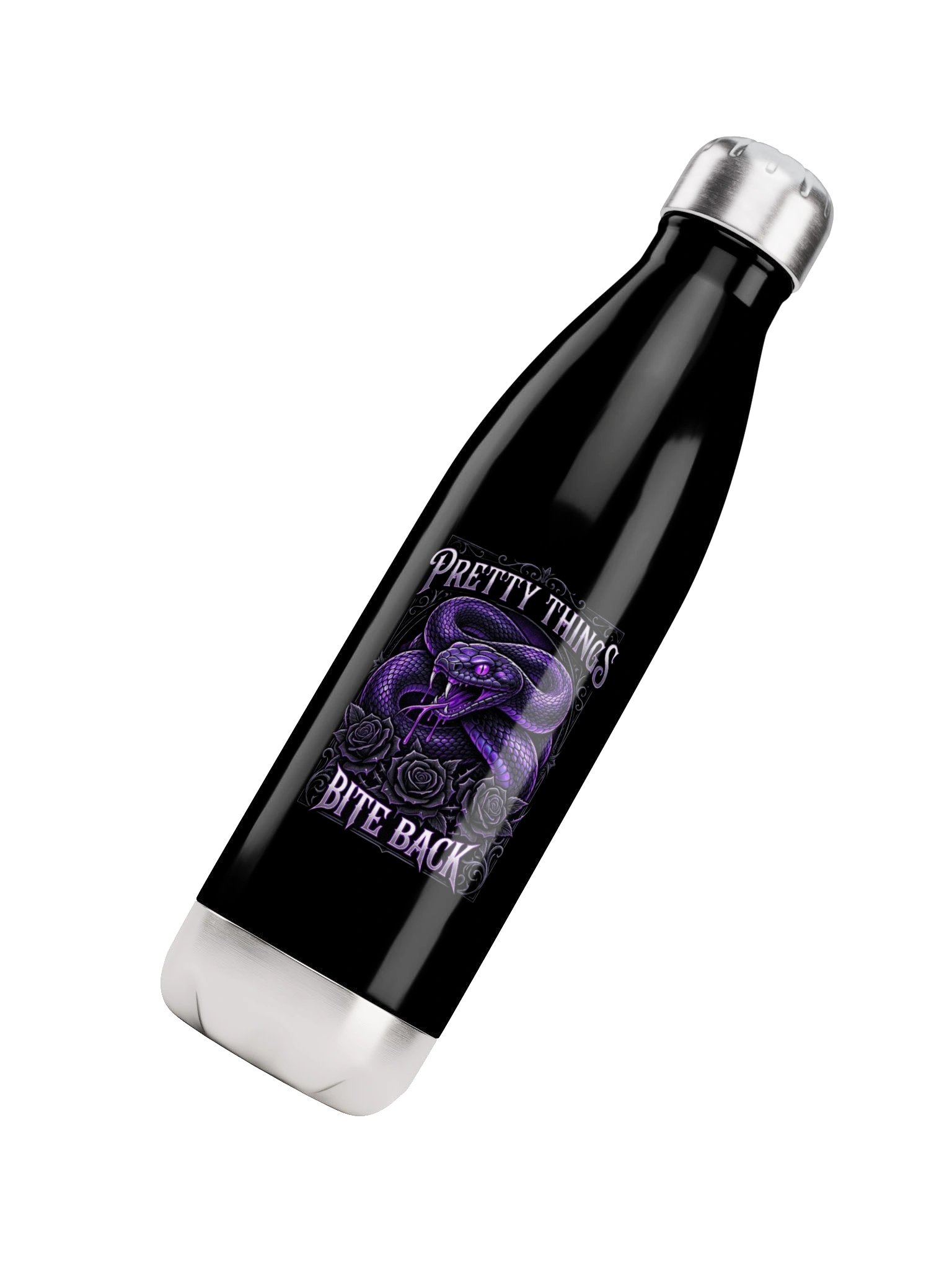 PRETTY THINGS BITE BACK — Purple Snake Water Bottle product image (4)
