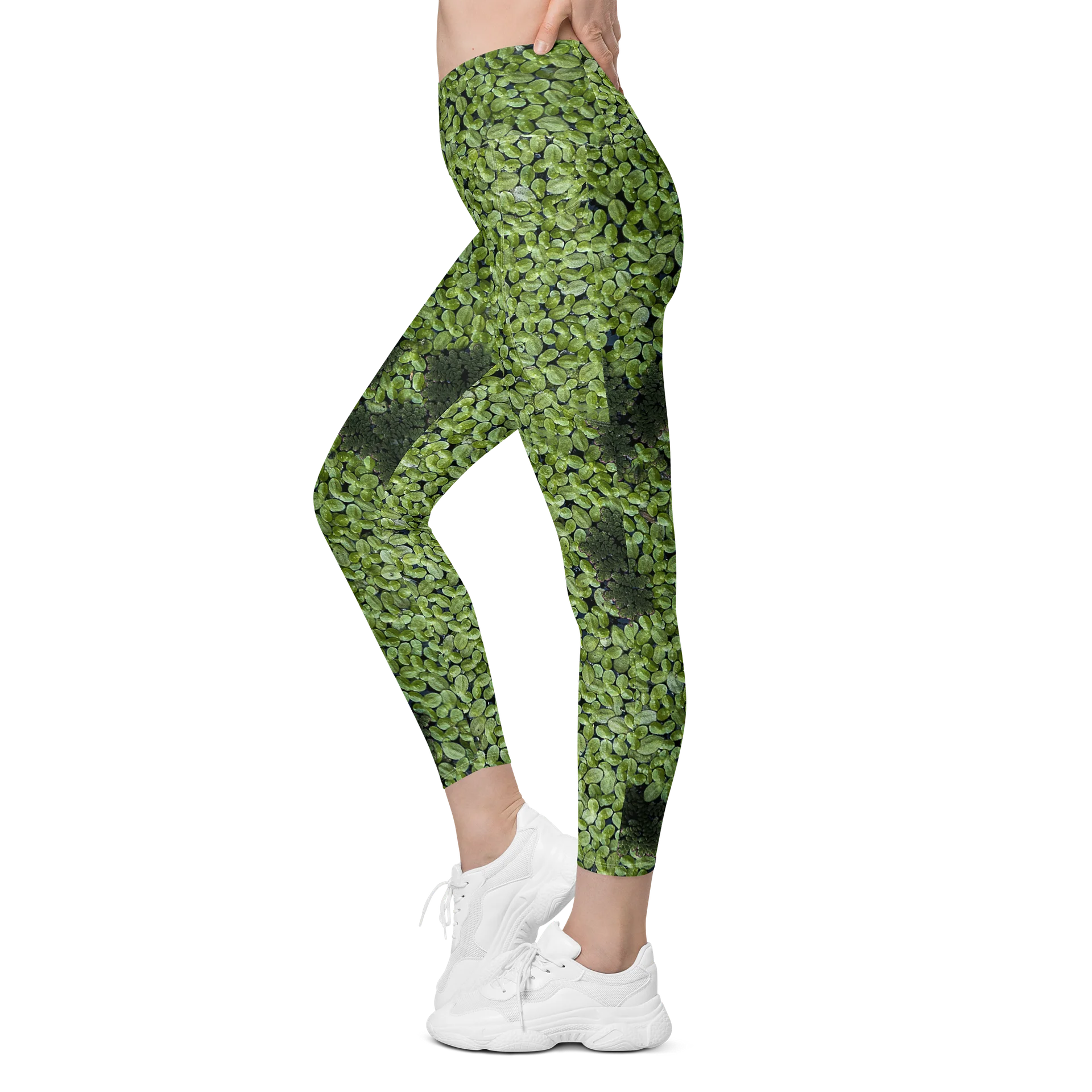Verdant Life Women's Crossover High-Waisted Leggings with Dual Pockets product image (4)