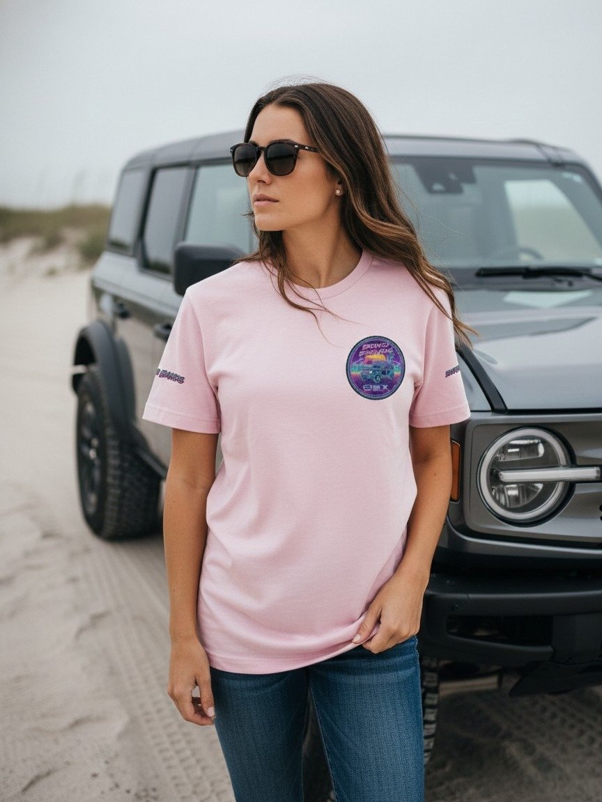 2026 Bronco Beach Bash OBX X Destination Bigfoot Bronco Collab | Bella + Canvas Supersoft T-Shirt (Multiple Colors Available) product image (1)
