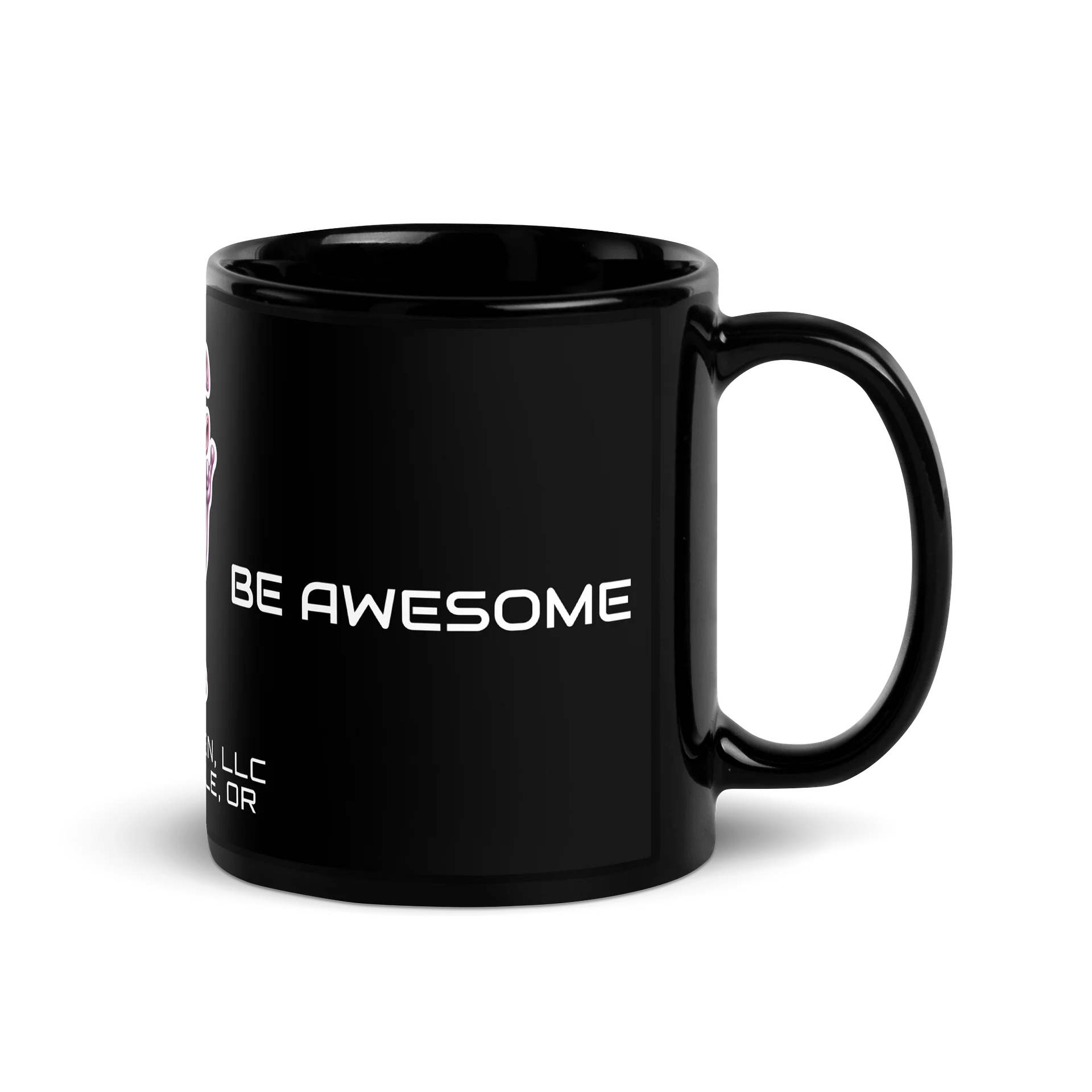 3 Eyed Alien — LUCYLIEN Black Coffee/Tea Mug — Hang Loose / Be Awesome product image (3)