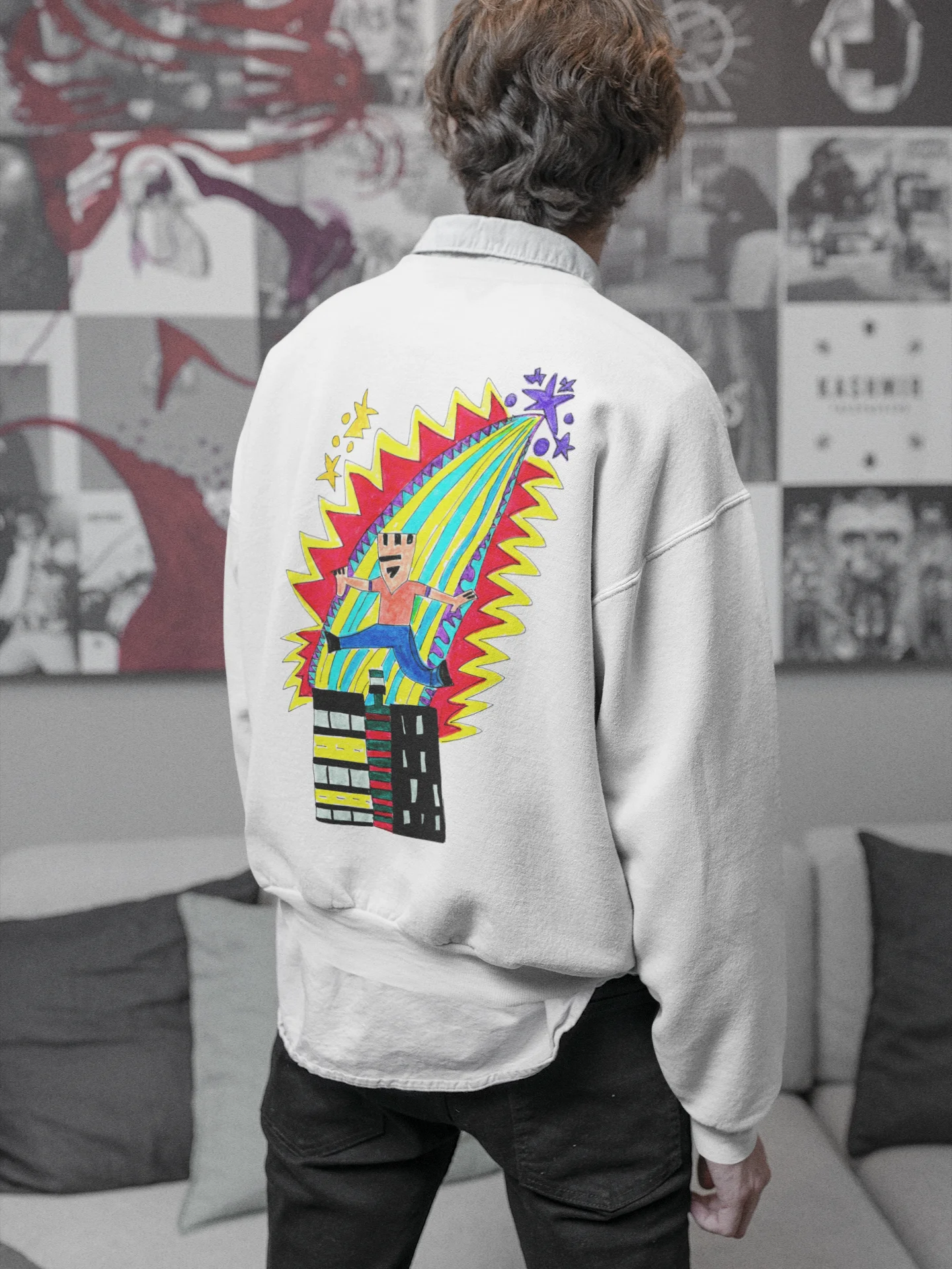 Rainbow Cityscape Unisex Sweatshirt product image (3)