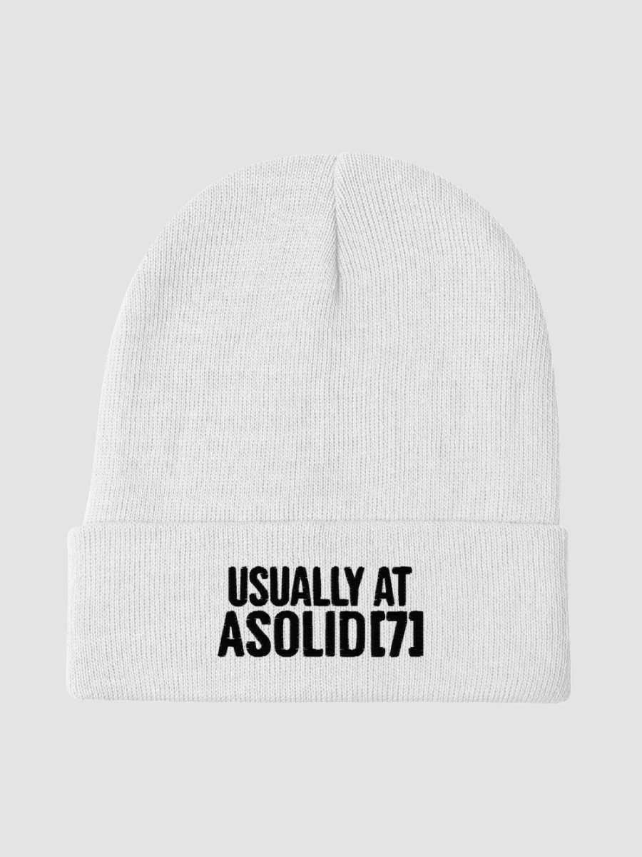 Usually at ASolid[7] White Knit Beanie product image (2)