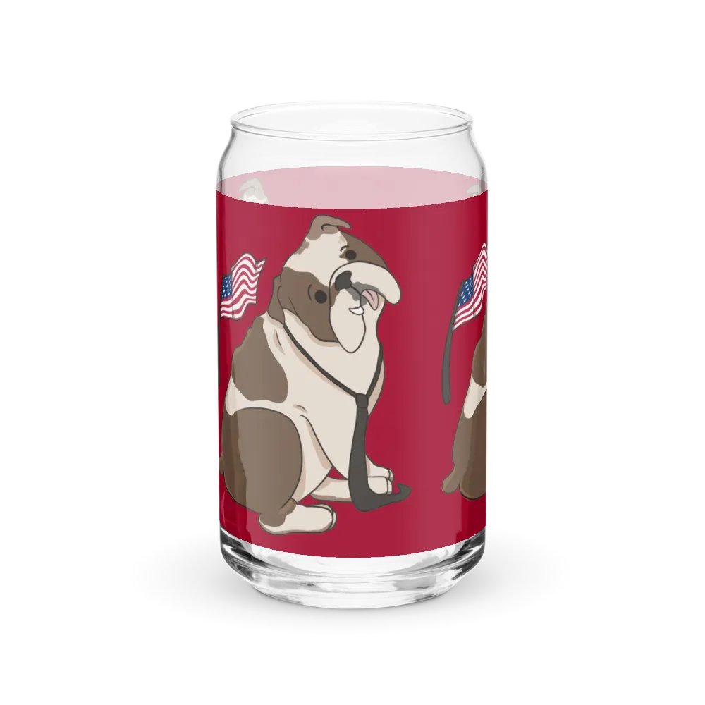 Patriotic Bulldog Glass product image (4)