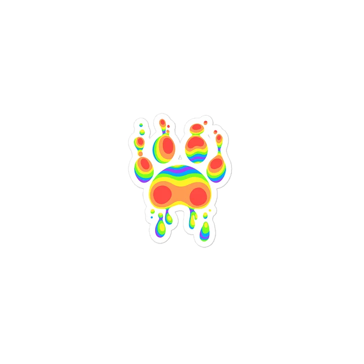 Rainbow Lava Pride Paw Sticker product image (1)