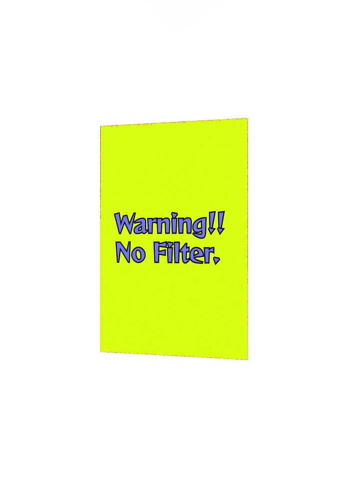 Warning No Filter Poster product image (2)