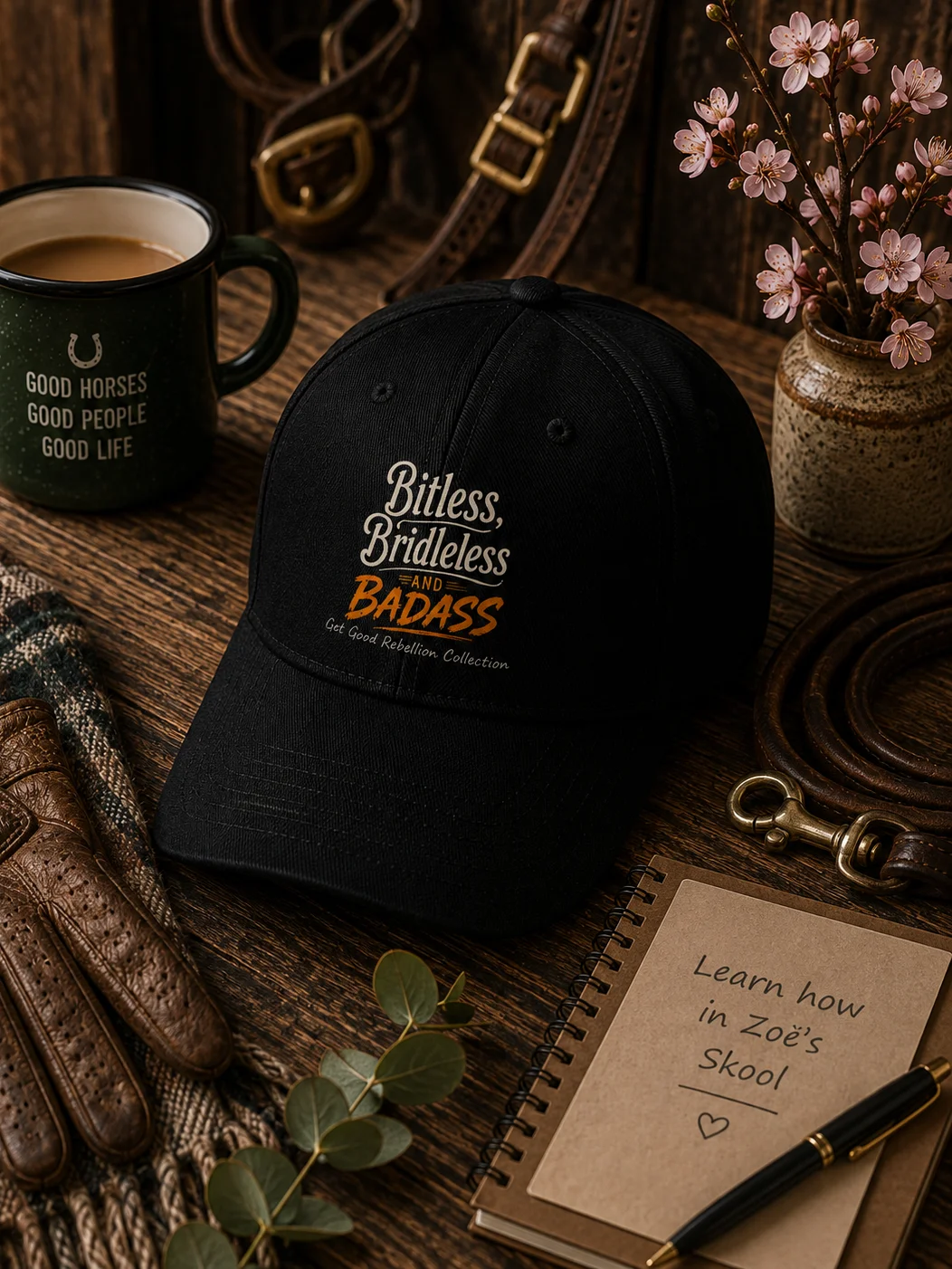 Bitless, Bridleless & Badass Classic Baseball Cap - Series I product image (1)