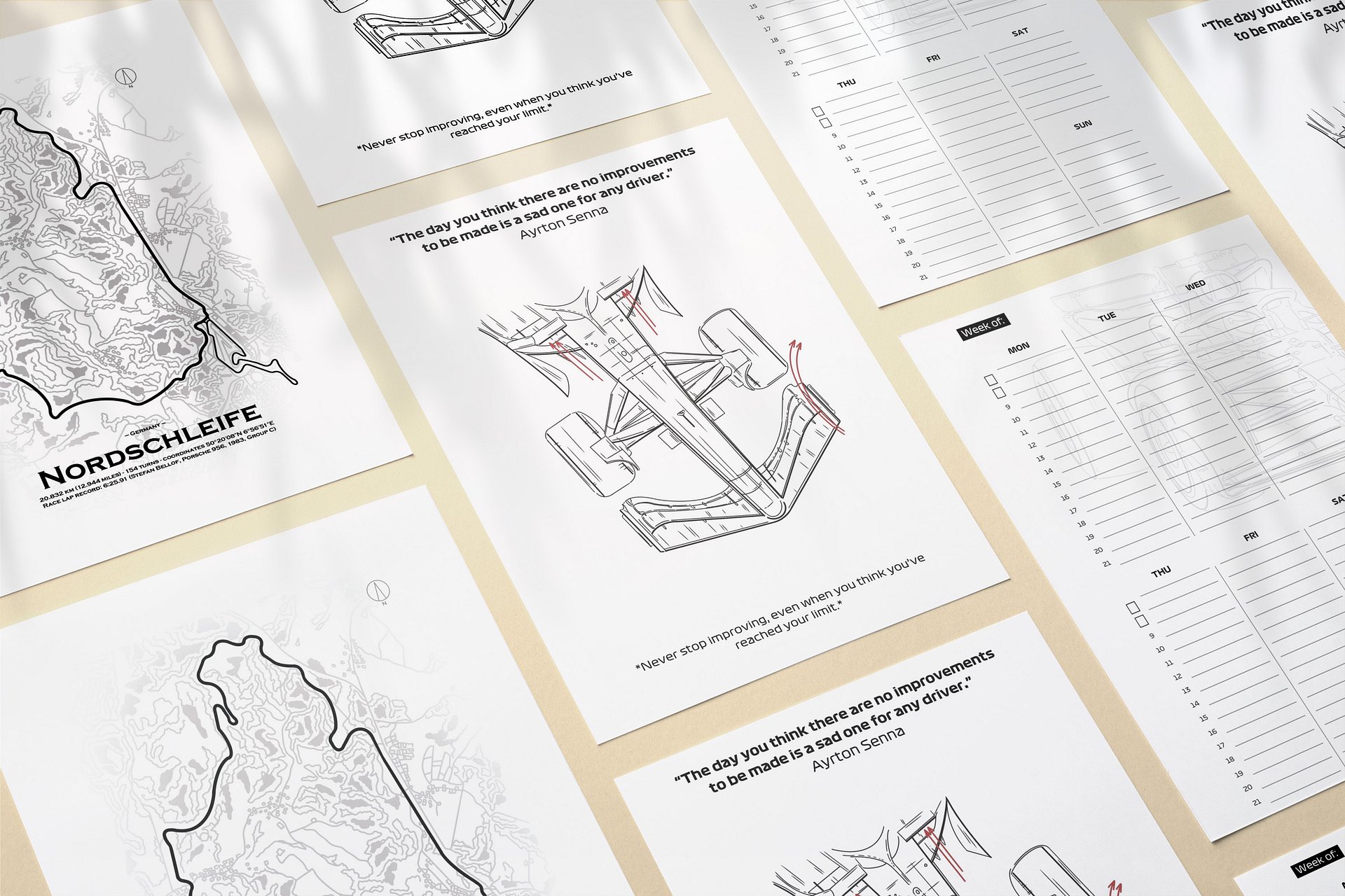 F1 Champion's Planner, Formula 1 calendar, Not dated F1 planner, Business planner, Budget planner, Diary, F1 gift, Formula 1 stickers product image (9)