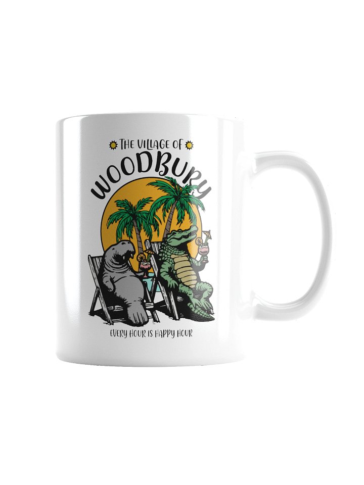 The Village of Woodbury TV Florida USA Fun Manatee Alligator Design Coffee Mug product image (2)