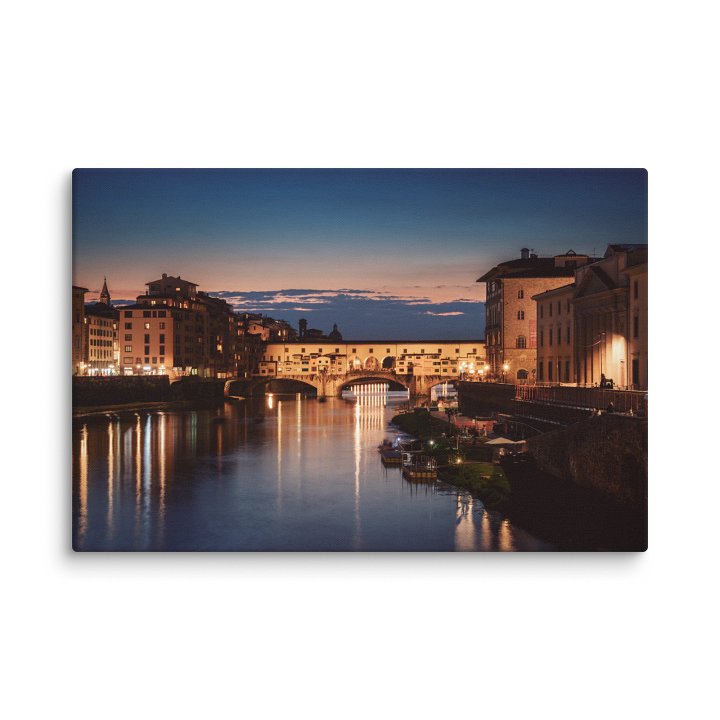 Ponte Vecchio at Blue Hour, Florence, Italy Canvas Print product image (1)
